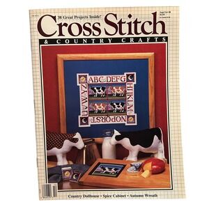 Vintage Cross Stitch & Country Crafts Magazine Sept Oct 1988 38 Great Projects